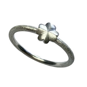 Stacking ring with cloverleaf, handmade image 7