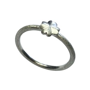 Stacking ring with cloverleaf, handmade image 6