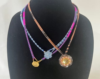 Convertible, wrap, bracelet, or necklace.