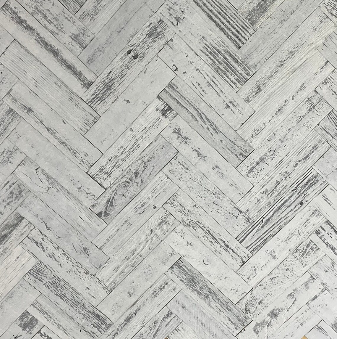 Whitewash Barn Wood Reclaimed Wall Planks in Herringbone Etsy