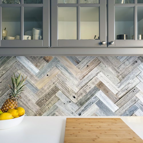 White Barnwood Planks Simple Peel and Stick Accent Wall 10 Etsy