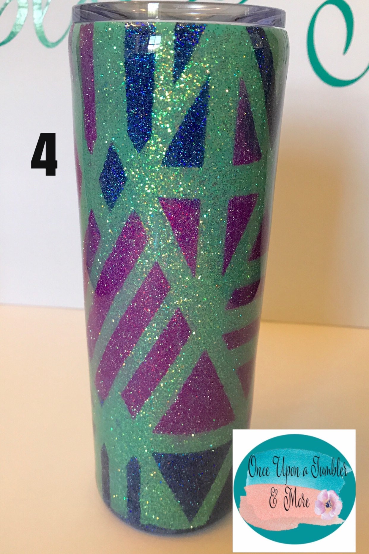 READY TO SHIP 20oz Glitter Tumbler With Reusable Straw. Etsy