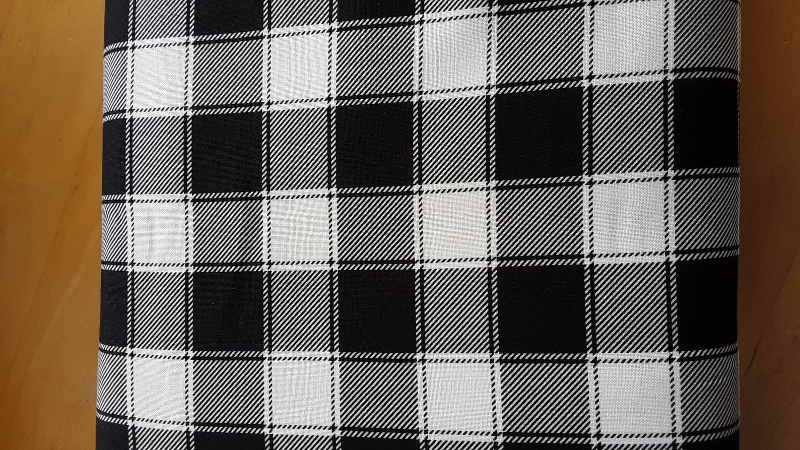 Black and White Buffalo Plaid Cotton Fabric | Etsy