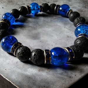 deep blue Lava Armband