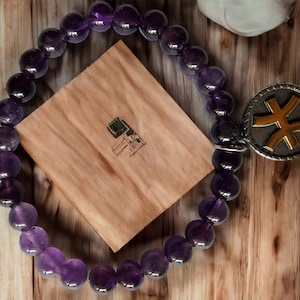 Amethystarmband &quot; Fische&quot;