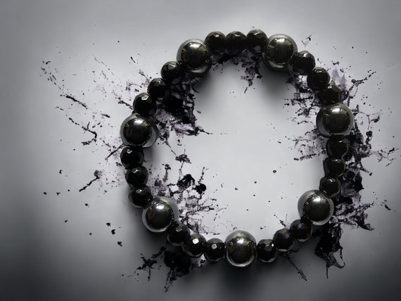 Silver Black Armband mit Onyx und Hämatit