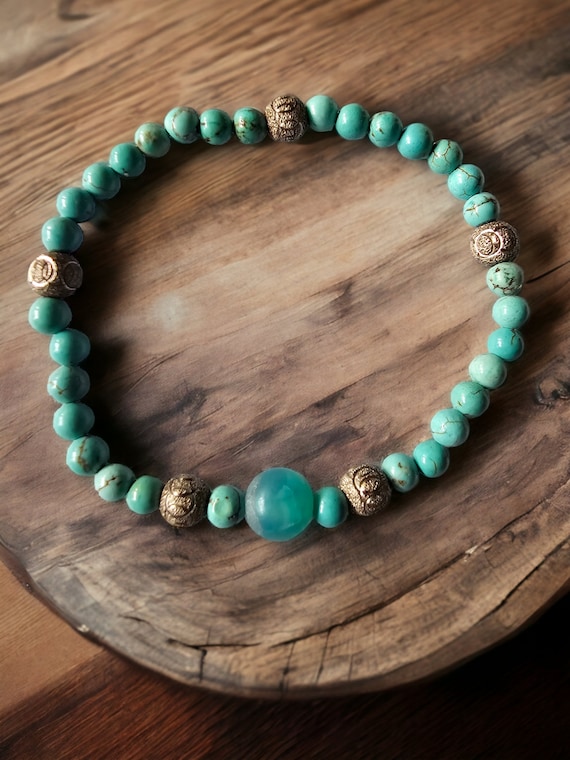 shiny thiny Türkis Armband aus Türkis und Achat