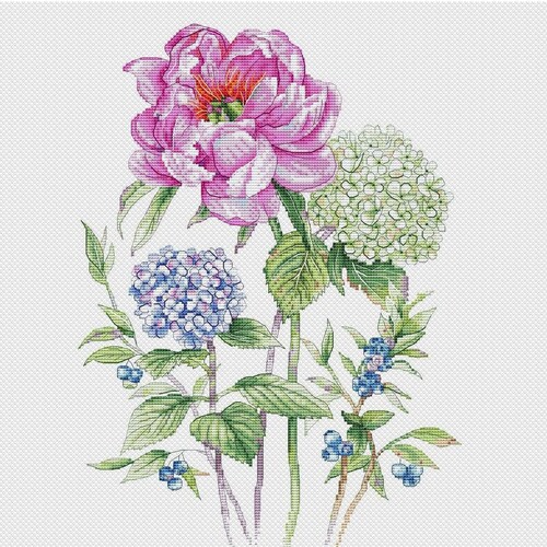 Garden Flowers Cross Stitch Pattern Flower Bouquet Cross | Etsy