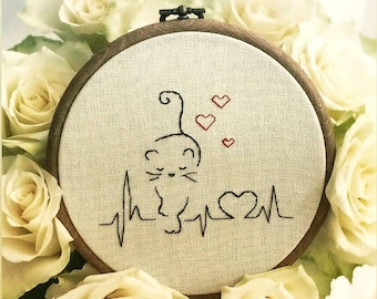 Cat Cross Stitch Pattern PDF, Small Cat Cross Stitch, Cat Silhouette Cross Stitch, Easy  Cross Stitch