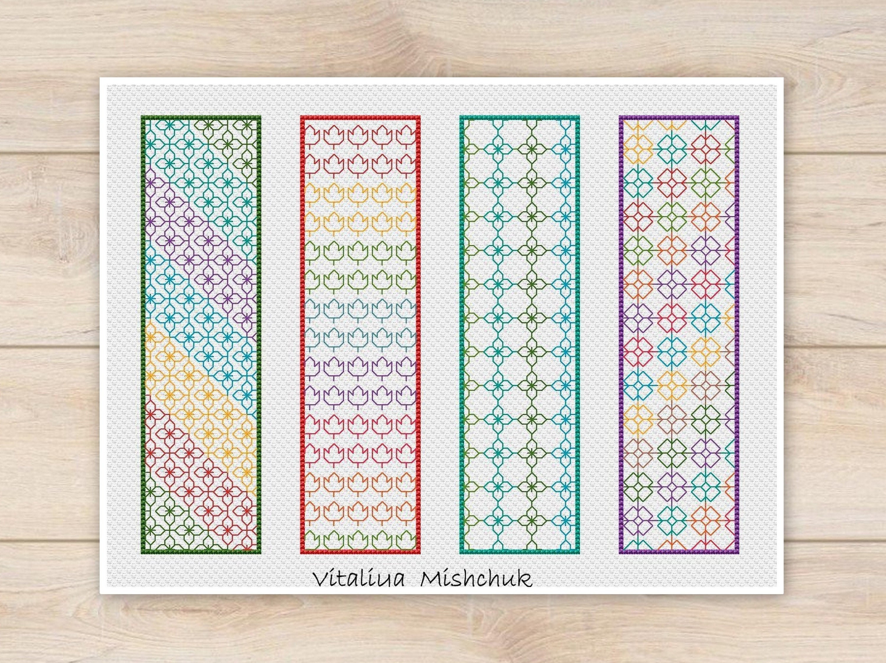Rainbow Bookmark  Cross Stitch Pattern