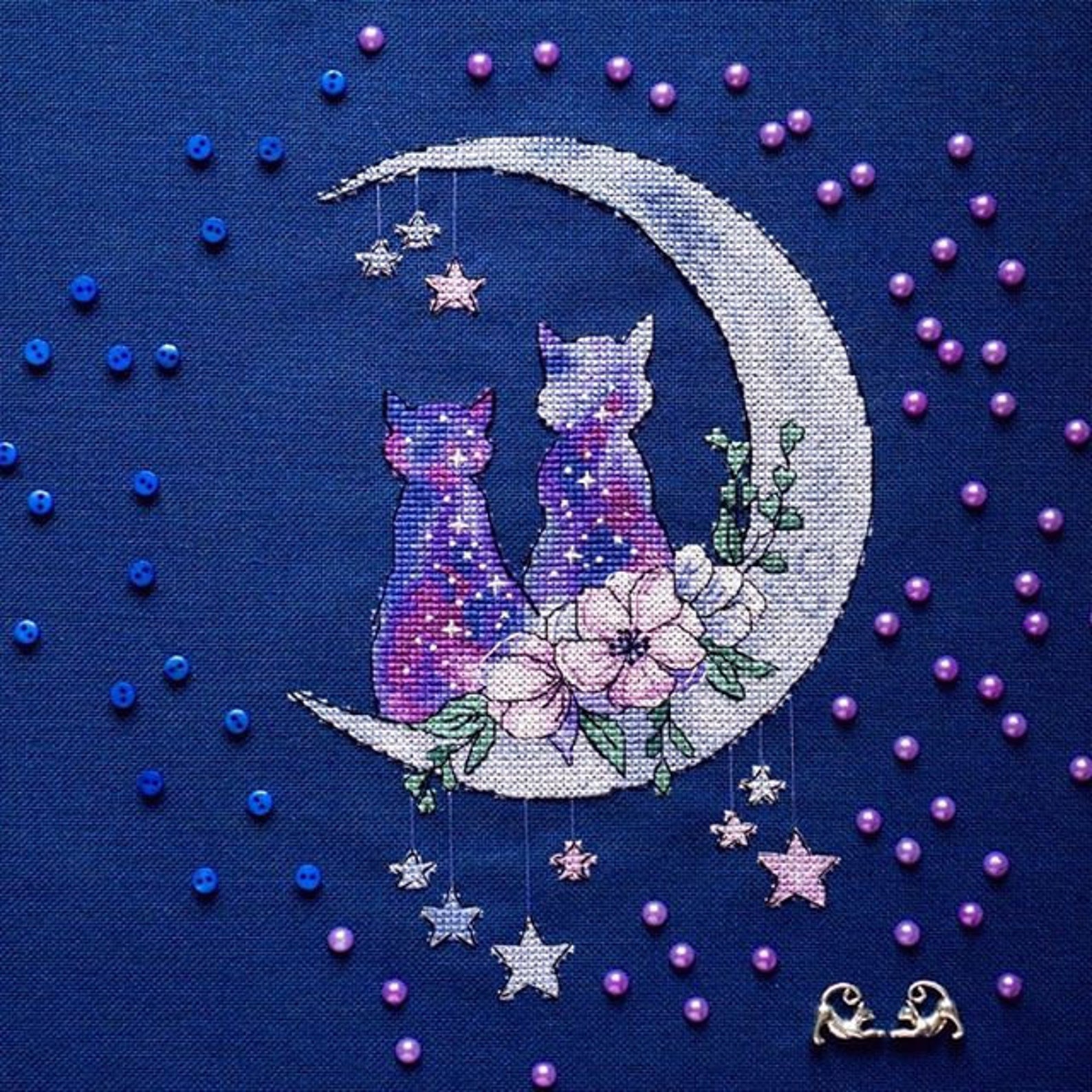 Cross Stitch Cat Cross Stitch Pattern Galaxy Animals Moom and Etsy Canada