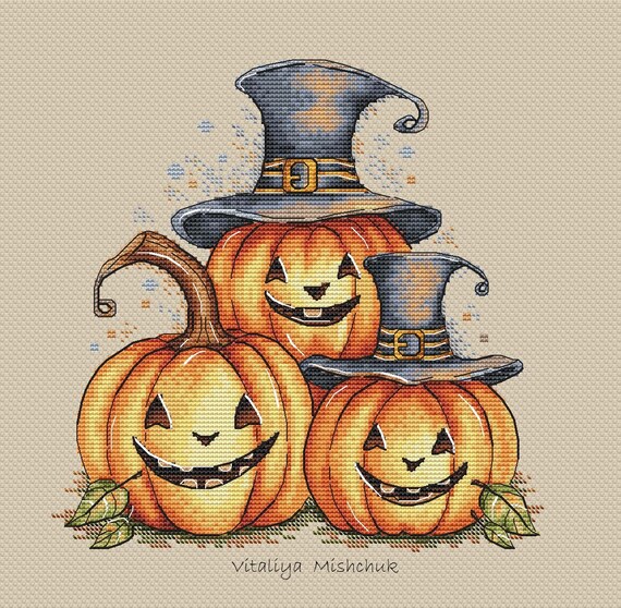 Lot De Tissus Halloween Studio E Fabrics - Citrouilles Effrontées 10 Pouces - NEUF