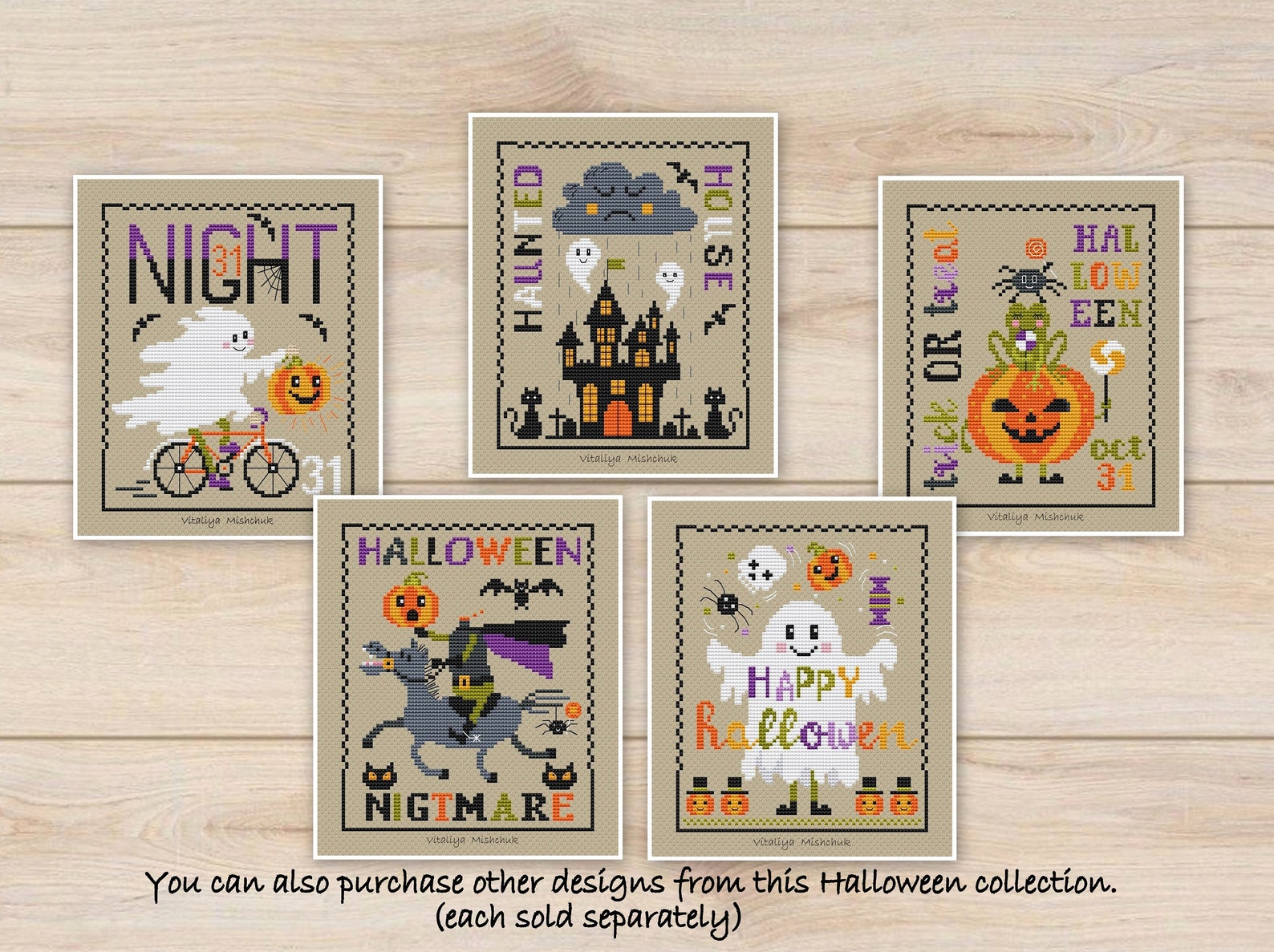 Halloween Ghost Cross Stitch Pattern PDF Trick or Treat Easy Beginner ...