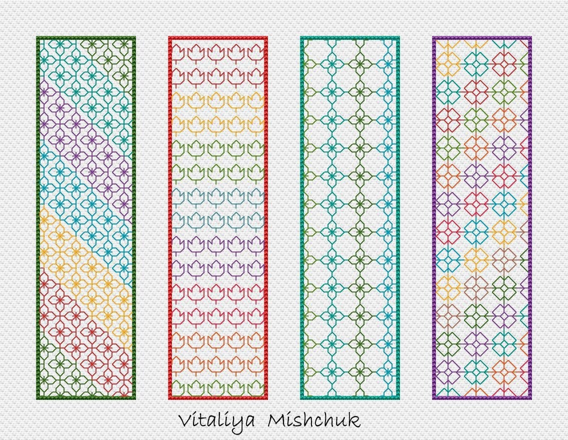 Bookmark Cross Stitch Pattern Blackwork Rainbow DMC X-stitch Colorful Needlepoint Pattern Embroidery Chart Printable PDF Instant Download - Etsy printed-cross-stitch-pattern-bookmark-ukrainian-cross-stitch-coricamo
