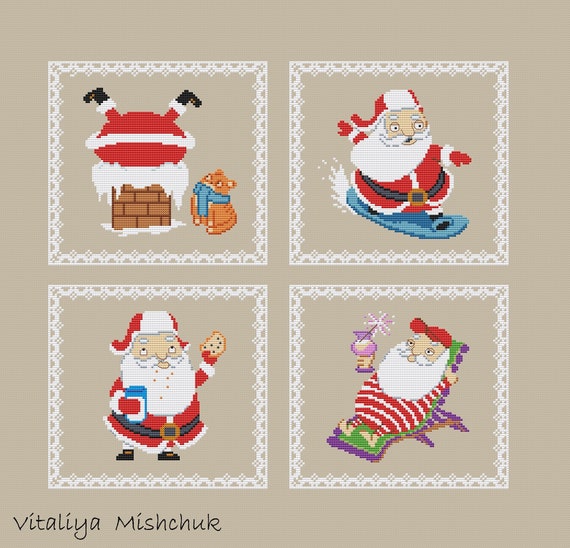 Awesocrafts Christmas Cross Stitch Kit - Santa & Bears Pattern, Stamped Fabric, Supplies Included - View #10