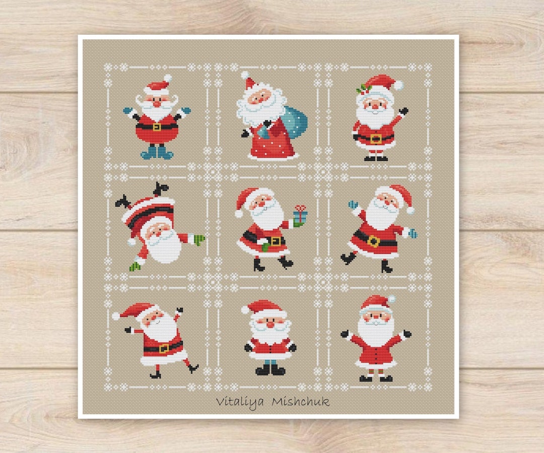 Christmas Santa Cross Stitch Pattern Easy Small Card Sampler Primitive Ornament Set Simple Beginner Cutr Funny Counted Instant Download PDF - Etsy christmas-santa-cross-stitch-pattern-easy-small-card-sampler-primitive-ornament-set-simple-beginner-cutr-funny-counted-instant-download-pdf-etsy