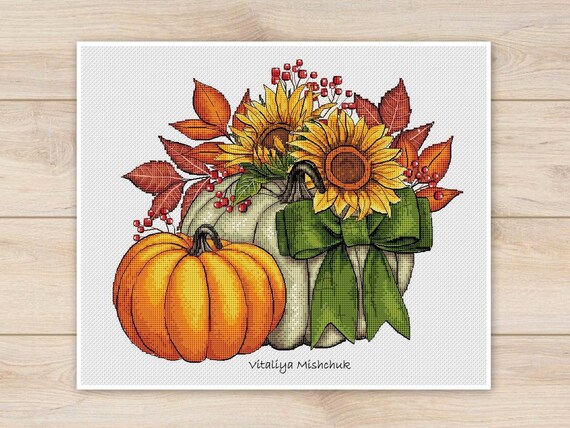 Pumpkin Cross Stitch Pattern Autumn Cross Stitch PDF Instant - Etsy