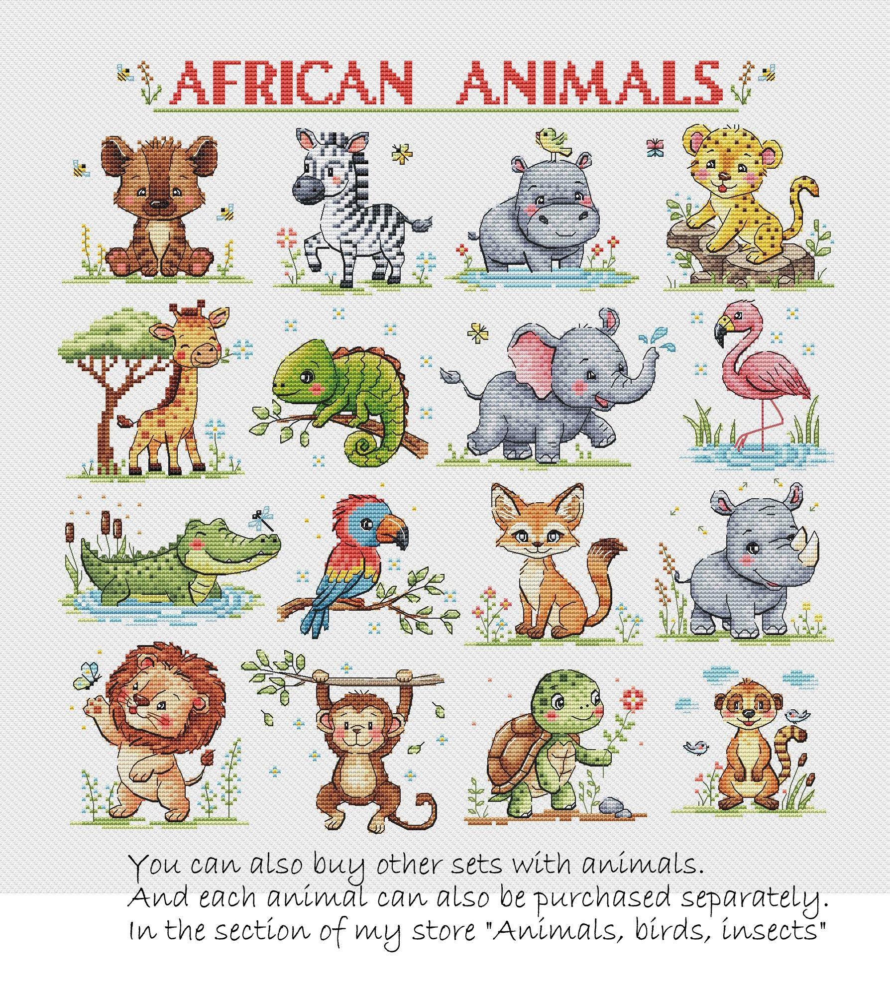 Farm Animal Cross Stitch Pattern Goat Animals Small Mini Tiny Kids