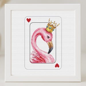 Wzór krzyżykowy flaminga Alicja w Krainie Czarów Haft krzyżykowy DMC Wykres X-Stitch Wykres igłowy Do wydruku PDF Natychmiastowe pobranie