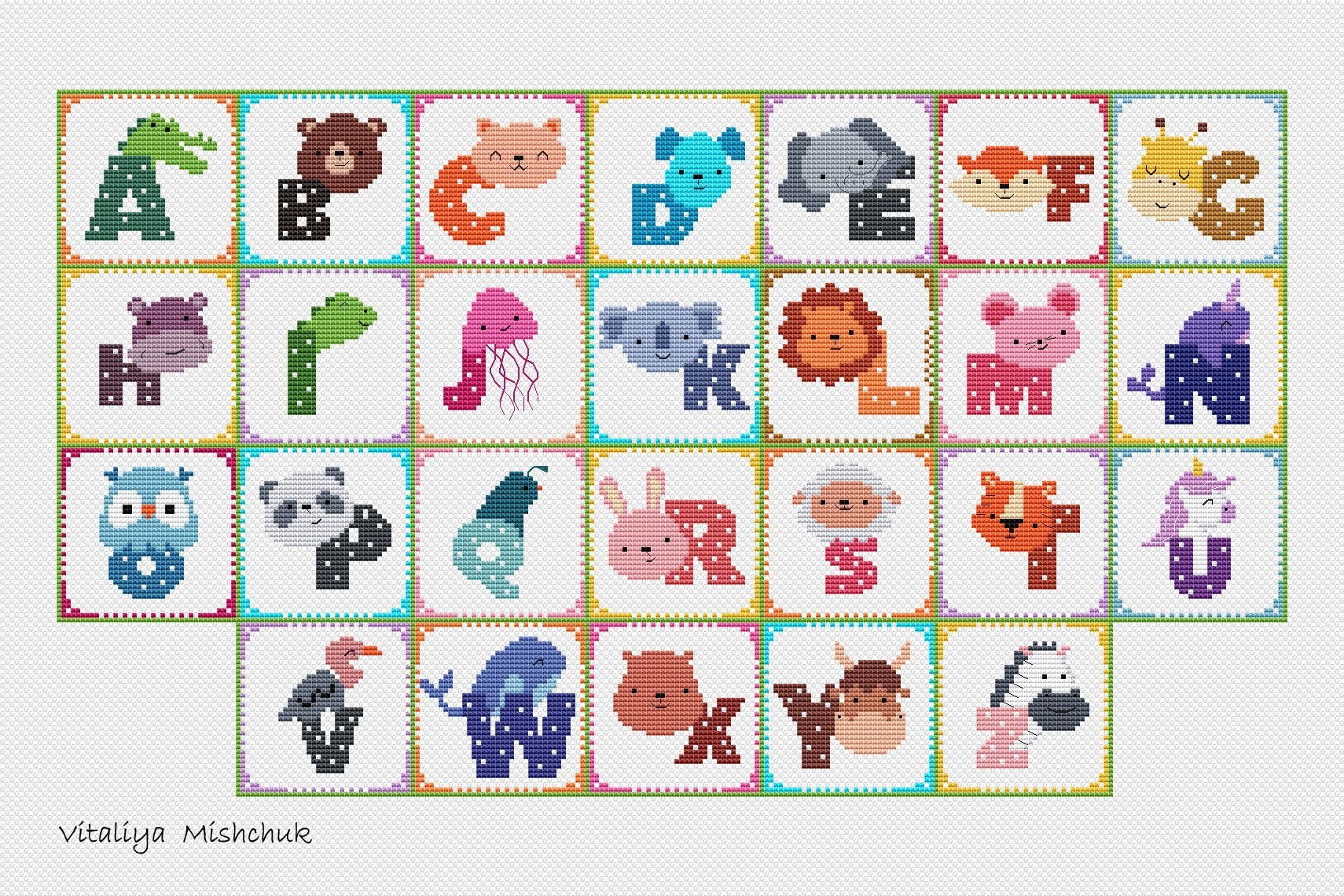 Baby Alphabet Cross Stitch Pattern Letters Baby Animal Easy Small for Kids Modern Simple Room Cute X-stitch Chart Counted Printable PDF - Etsy baby-alphabet-cross-stitch-pattern-letters-baby-animal-easy-small-for-kids-modern-simple-room-cute-x-stitch-chart-counted-printable-pdf-etsy