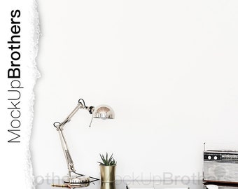 Download Frameless Mockup Desk Mock Up Industrial Decor Mockup Wall Art Decor Interior Stock Photo Mock Up Styled Photoraphy Home Decor Free Downloads Silver Logo Mockups