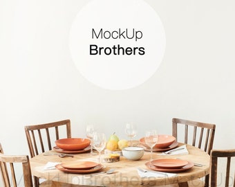 Rustic Farmhouse Mockup | Dining Room Mockups | Photography Mock up ...