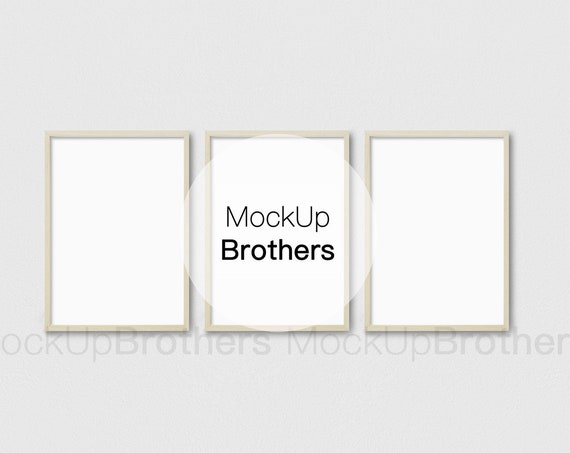 Download Three Portrait Frame Mockup A4 Brown Wood Triple Frame Free 751506 Psd Mockup Templates Creative Best Design For Download PSD Mockup Templates