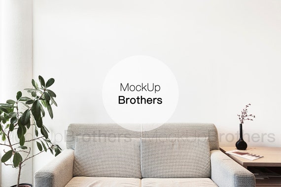Styled Interior Mockup With Sofa Mock Up For Large