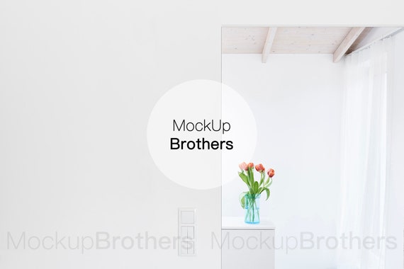 Mockup For Paintings Modern Room Mockup Minimalist Stock Image Mockup For Paintings Modern Room Mockup Minimalist Stock Image