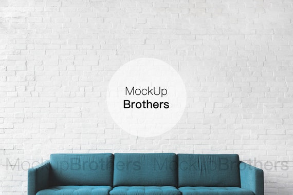 Living Room Mockup Empty Wall Mockup With Sofa Skandinavian