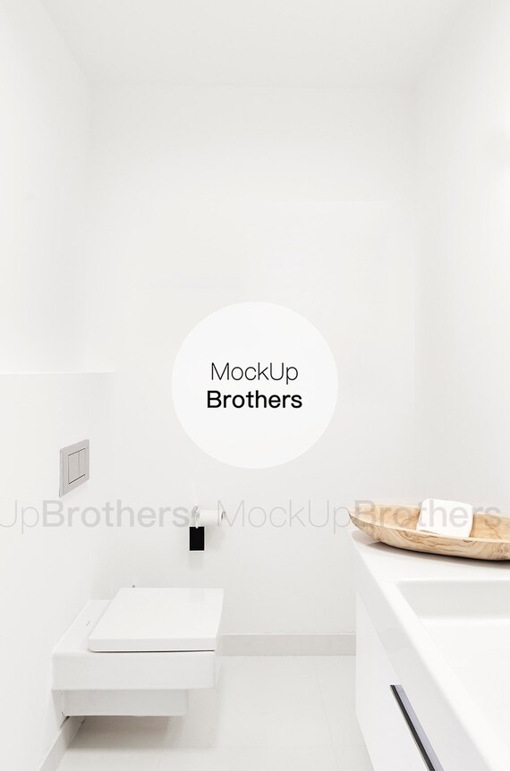 Nordic Bathroom Mockup Bath Room Mock Up Styled Photography