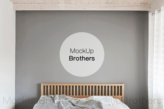Large Wall Mockup Bedroom Mock Up Farmhouse Style Mock