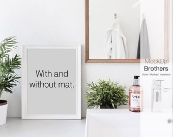 Download Empty Frame Mockup Bathroom Mock Up Bathroom Frame Mockup Bathroom Mockup Stock Photo Mock Up Wall Art Decoration Home Decor Free Realistic 3d Logo Mockup Psd Psd Files Vectors Graphics