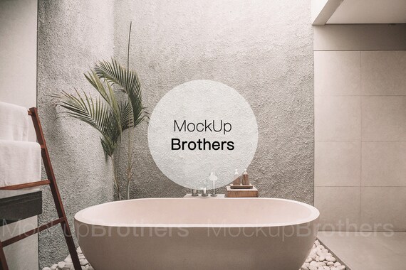 Download Bathroom Wall Mockup Bathroom Mock Up Spa Mock Up Calendar Mockups Psd