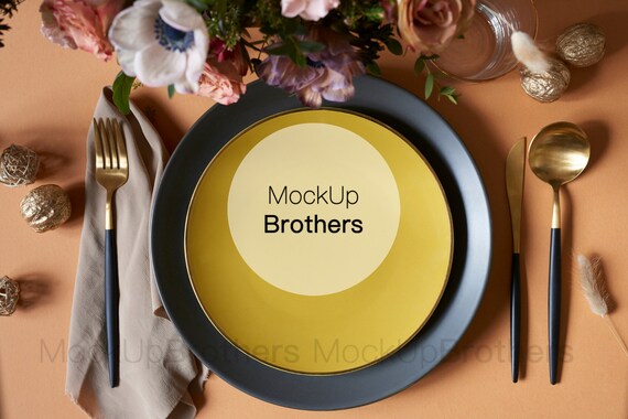 Menu Card Mock Up Wedding Menu Mockup Flat Lay Mockups Etsy