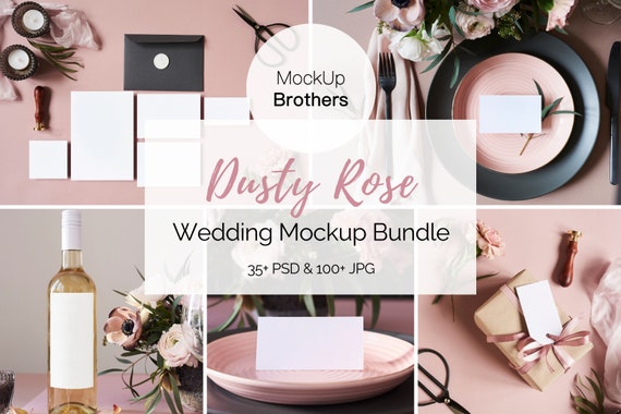 Wedding Mockup Flat Lay Mock Up Stationery Mock Up Bundle Etsy