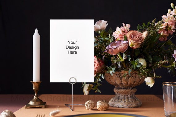 Table Card Mockup Wedding Table Number Mockup Blank Card Etsy