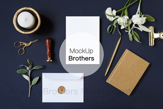 Card Mockup 5x7 Wedding Invitation Mockup Stationery Mockup Etsy