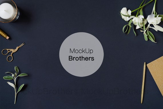 Download Navy Blue Mock Up Background Mockup Stationery Mockup Etsy PSD Mockup Templates