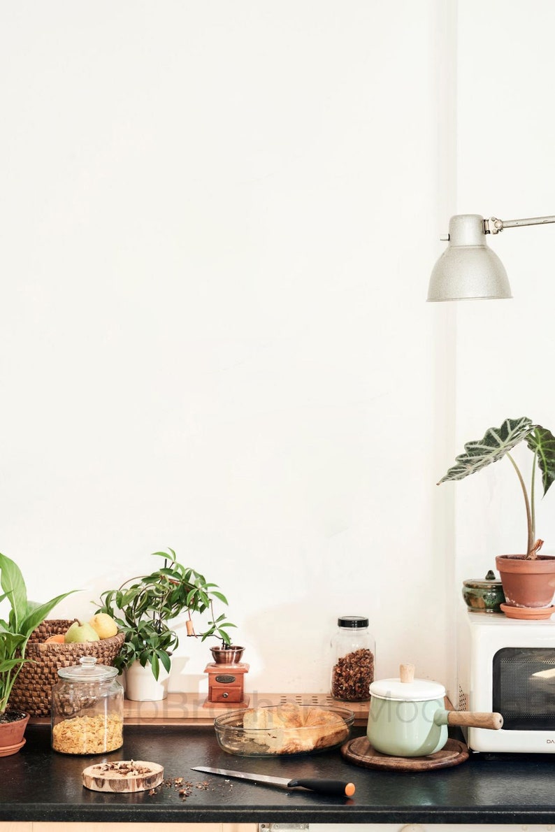 Kitchen MOCKUP styled stock photography 117 minimalist mock up Scandi interior mock up blank wall mock-up for painting room mockup