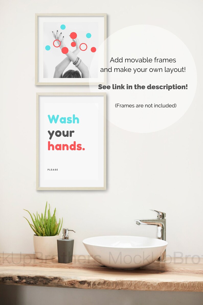 Download Bathroom wall mockup Frame mockup Interior mock up Room | Etsy
