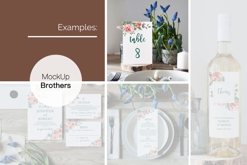 Blue farmhouse mock-up Wedding table number card mockup | Etsy