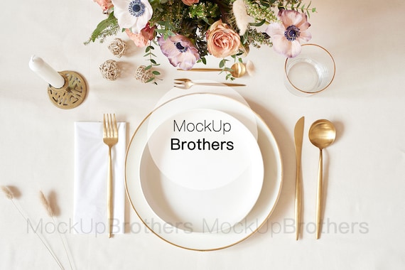 Wedding Menu Mockup Menu Card Mock Up Dish Mockups Gold Etsy