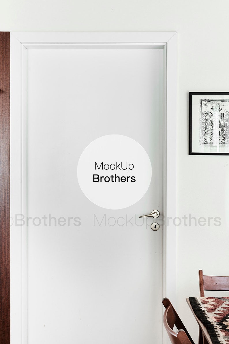 Download White door Mockup for decals Empty door mock ups for wrap ...