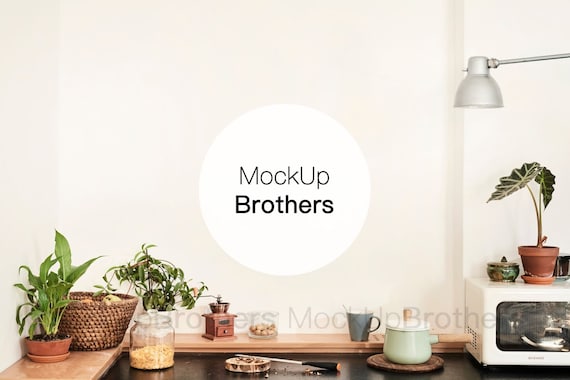 Empty Wall Mock Up Kitchen Wall Mockup Rustic Interior Mock Up Blank Wall Mockup Room Mockup Stock Photo Natural Mockup Real Mock Up