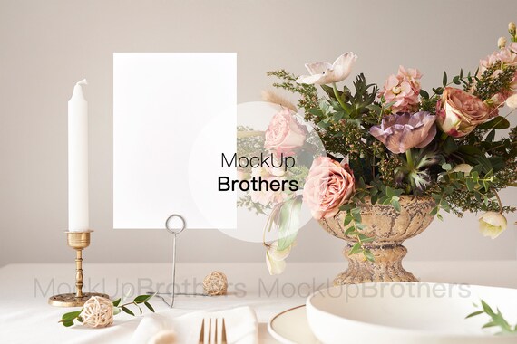 Wedding Table Number Mockup Table Card Mockup Wedding Etsy