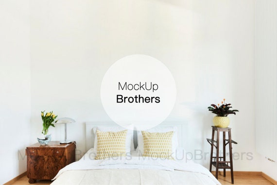 Bedroom Mockup Interior Mock Up Room Mockup 3 Poster Etsy