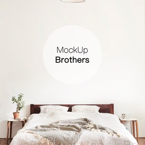 Mockup bed, Empty wall mockup, bedroom mock up, bedroom mockups, room mockup, stock photography, Interior mockup, Farmhouse mockup, 90