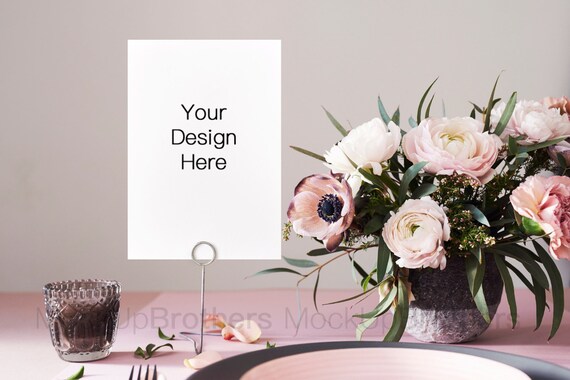 Download Table Number Mock Up Table Card Mockup Wedding Table Number Etsy