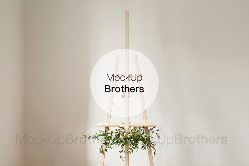 Download Stock Photography Easel Mockup Easel Sign Mockup Wedding Sign Mockup Easel With Flower Wedding Easel Mock Up Welcome Sign Mockup Art Collectibles Color Kromasol Com